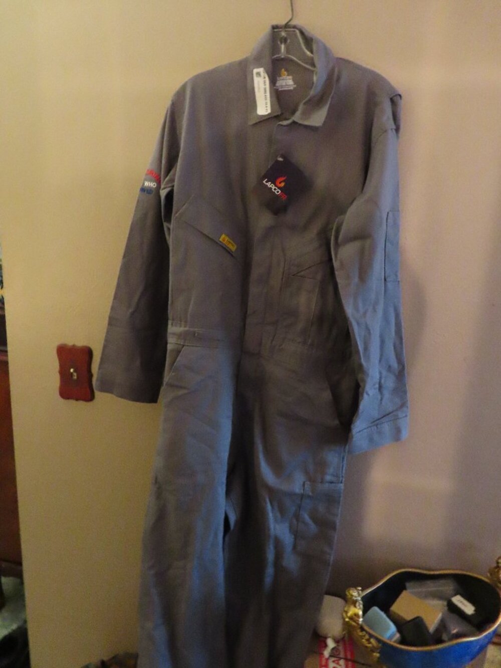 LapcoFR Coveralls; Gray; Size M or L; NEW